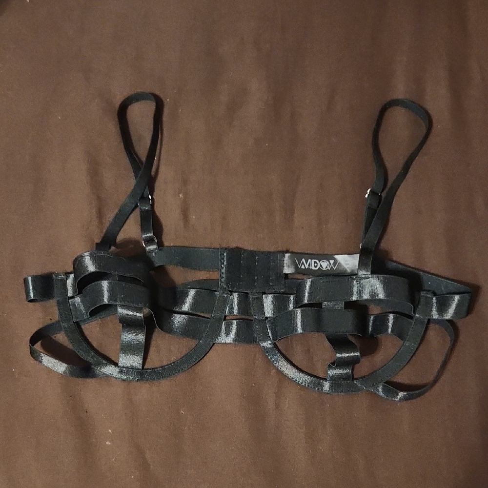Widow Black Strappy Bralette